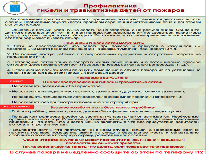 Профилактика гибели и травматизма детей от пожаров_.